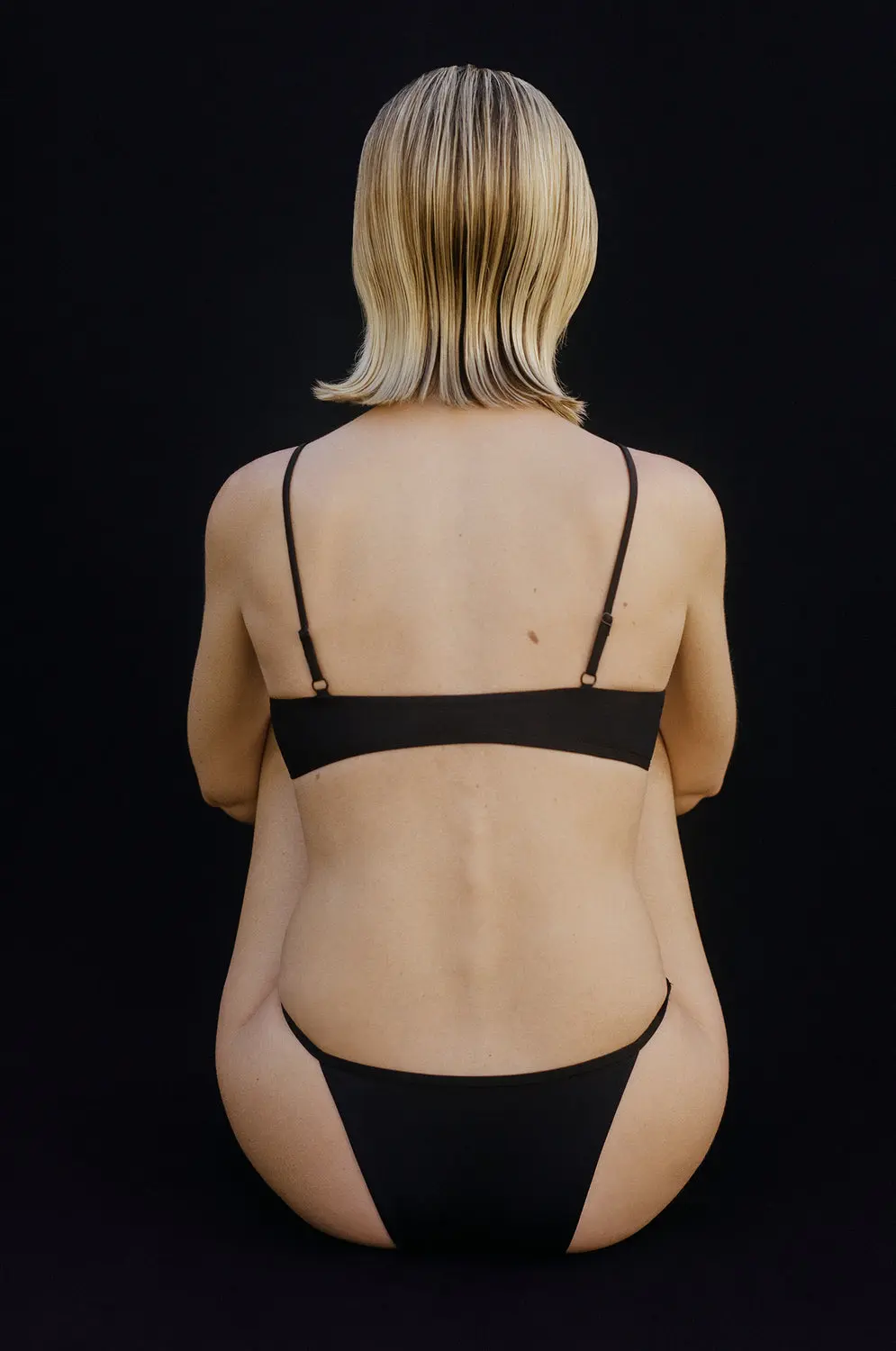 String Swim Bottom - Black - Image 3