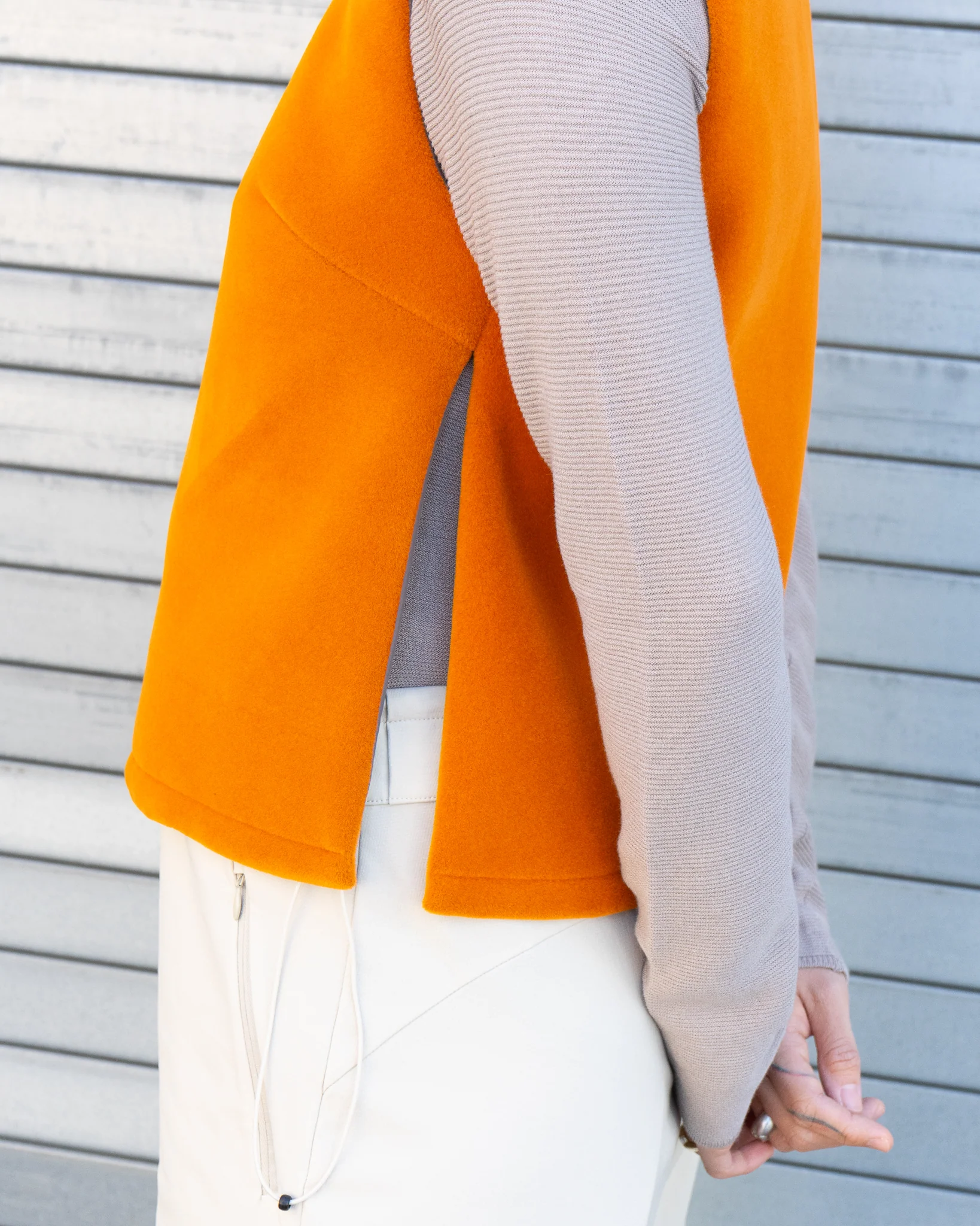 Neoprene Side Split Top - Tangerine - Image 3