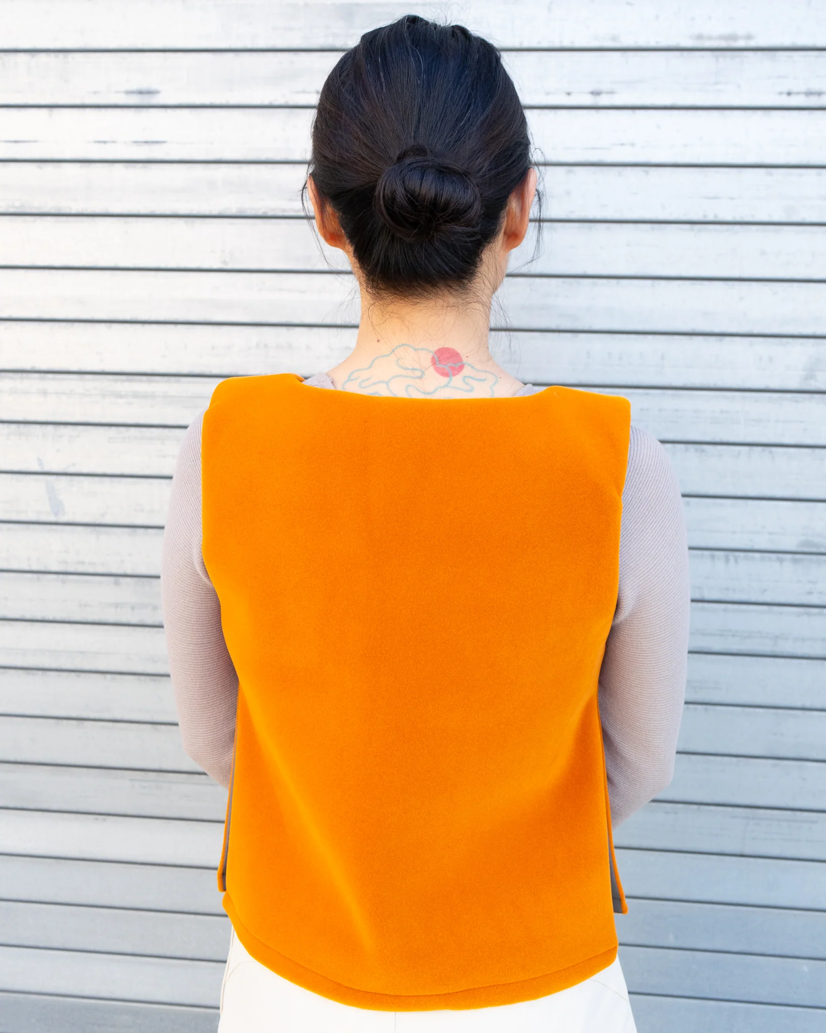 Neoprene Side Split Top - Tangerine - Image 4