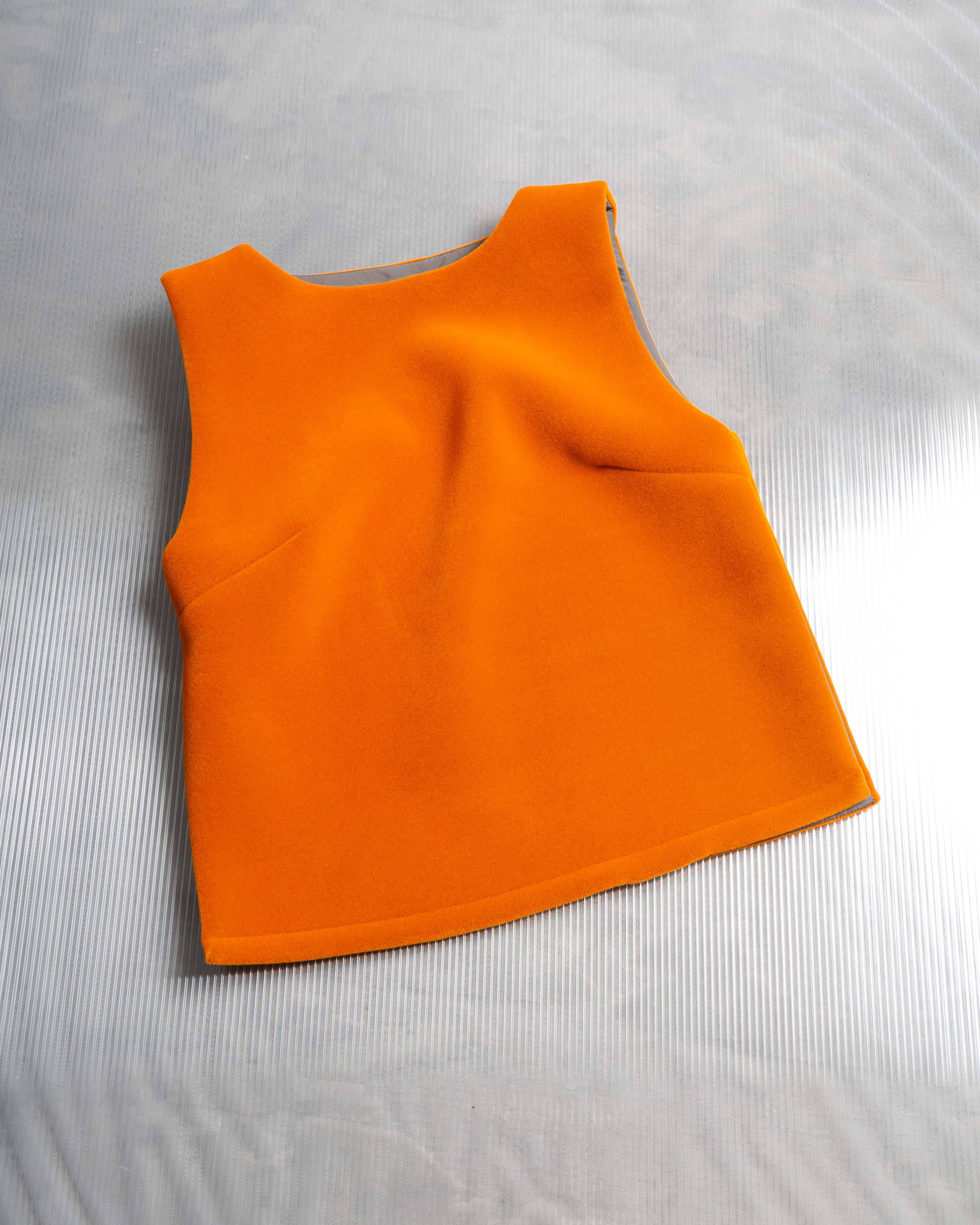 Neoprene Side Split Top - Tangerine - Image 5