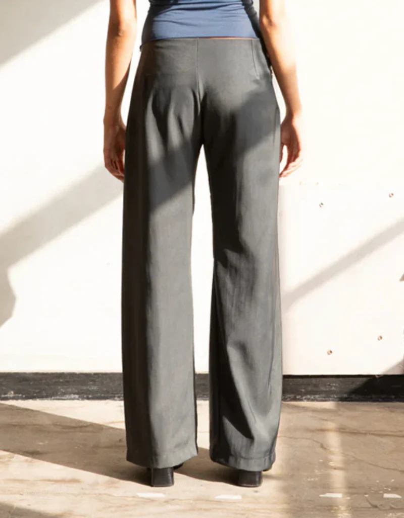 Zip Through Trousers - Grey - Image 7