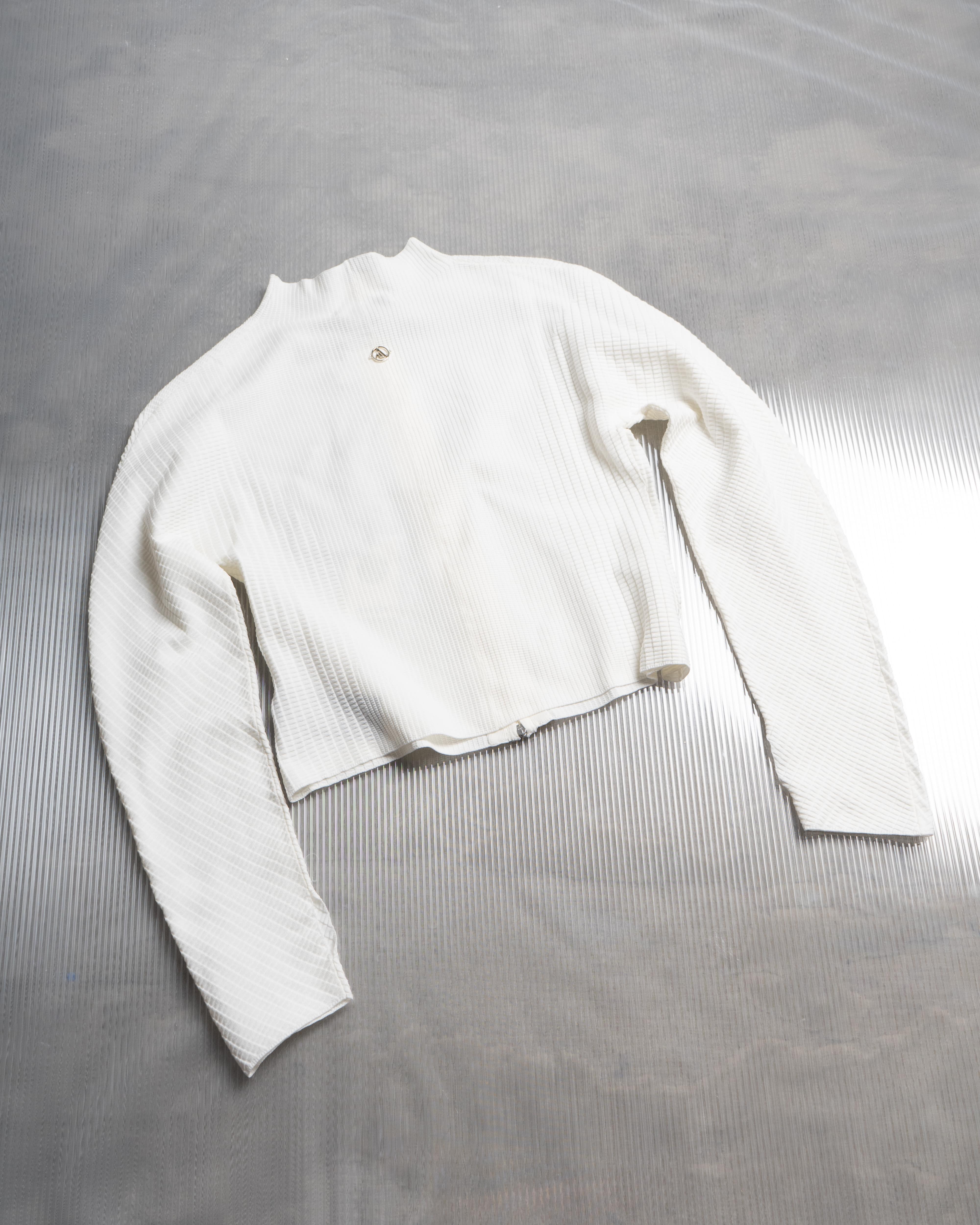Soft-Weave L/S Knitted Top - White - Image 5