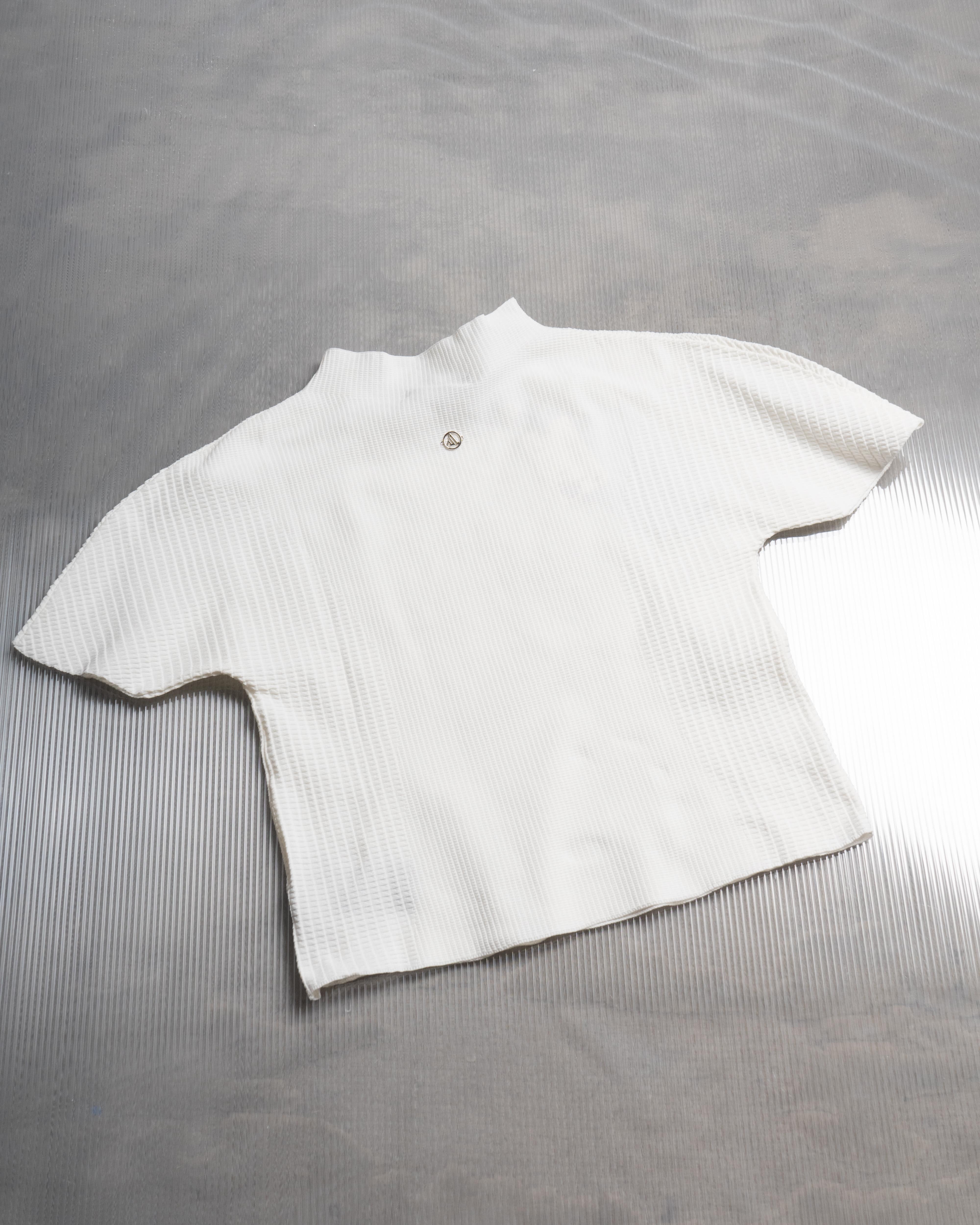 Soft-Weave S/S Knitted Top - White - Image 4